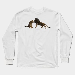 African Lione and Lioness Long Sleeve T-Shirt